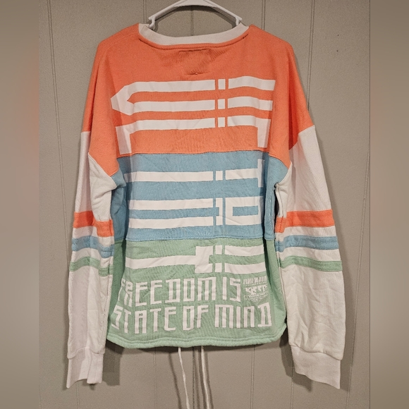 Men's KLEEP Standard Issue Large Pastel Pullover Sweater Large Pink Blue KF-6320 - Picture 4 of 7